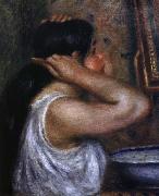 Pierre Auguste Renoir kvinna som kammar sig Spain oil painting reproduction